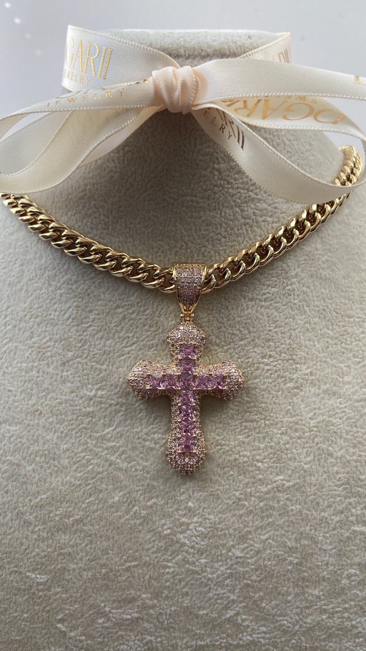 PINK CROSS CHAIN