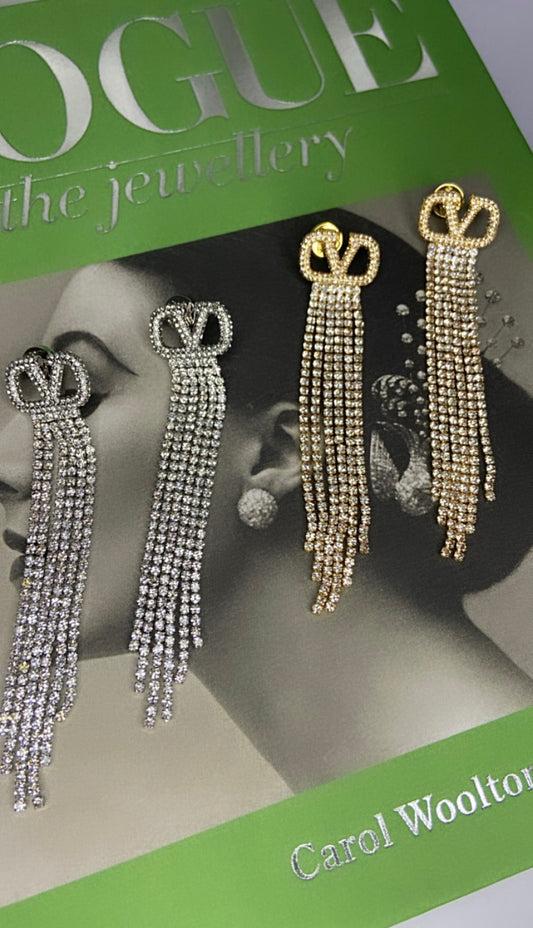 ELEGANT LONG STONES EARRING