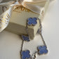 VC CLOVER VALENCIA BRACELET SILVER AND LIGHT BLUE